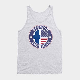 Proud Finnish-American Badge - Finland Flag Tank Top